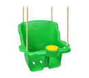 Seggiolino per Altalena 36x24x47 cm con Protezione e Clacson a Soffietto Verde