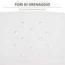 Sgabello per Doccia Bagno antiscivolo bianco altezza regolabile 