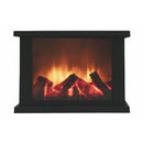 Camino Decorativo 27,5x11,5x20 cm in Plastica Nero