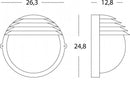 Lampada Applique Tonda Grande Colore Bianco per Esterno Linea Palpebra Sovil
