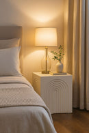 Tavolinetto Arc 47,5x58x47,5 cm in Mgo Crema      