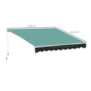 Tenda da Sole 295x250 cm in Alluminio e Poliestere Verde
