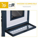 Conigliera da Esterno 151x78x84,5 cm con Casetta e Area per Movimento Recintata in Legno Verde e Bianco  