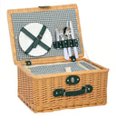 Cesta Valigetta da Pic Nic per 2 Persone 11 Pezzi con Area Termica Marrone Chiaro  
