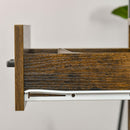 Scrivania PC con Scaffali e Cassetti 140x50x110 cm in Legno e Acciaio Marrone