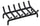 Brucialegna Braciere per Stufa 40x25 cm in Ferro Belfer 900/E Nero