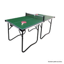 Tavolo da Ping Pong Pieghevole con Tendirete Salvaspazio con Maniglie di Trasporto Verde