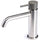 Rubinetto Miscelatore Monocomando Lavabo senza Scarico in Acciaio Inox Satinato Maniglia Antracite
