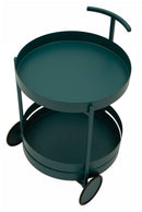 Carrello Saturno Ottanio 40x49,5x61 cm in Metallo Verde acqua      