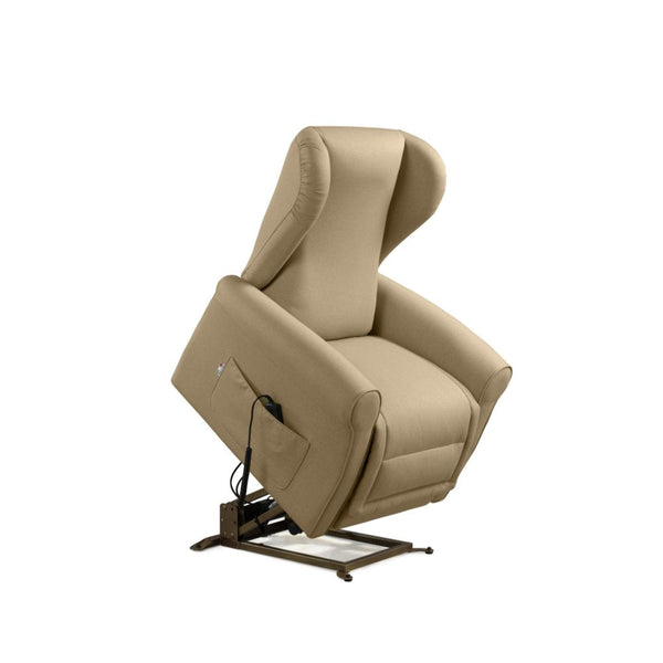 acquista Poltrona Alzapersona Elettrica 2 Motori 90x100x90 cm Sofa in Microfibra Dispositivo Medico 1 Beige