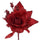 Set 24 Pick Rosa e Bacche Ø10 cm Rosso
