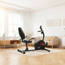 Cyclette da Seduta con 8 Livelli Potenza 132-148x62,5x96 cm Bici Home Fitness Ergonomica Nero      