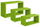 Set 3 Mensole da Parete Rettangolare in Fibra di Legno Trittico Verde