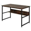 Scrivania da Ufficio 120x60x75 cm in Metallo e Legno Marrone Rustico