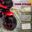 Moto Elettrica per Bambini da 18-36 Mesi 6V con Rotelle Rimovibili Fari e Musiche Integrate Rosso      