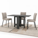Tavolo Salvaspazio Consolle Allungabile 30-130x76 cm Artemio in Legno Antracite     