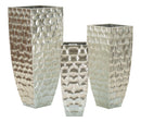 Porta Vasi Tris Argy Ø38x91 cm - Ø30,5x76 cm - Ø25x62 cm in Ferro Argento      