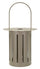 Lanterna Saturno Tortora Ø24x43 cm in Metallo e Vetro Grigio tortora