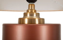 Lampada da Tavolo Rosenthal Ø40,5x69,5 cm in Vetro e Ferro e Tessuto Marrone e Oro      