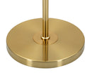 Lampada da Terra Coin Ø40x151 cm in Ferro e Tessuto Oro e Bianco      