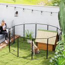 Recinto per Cani Pieghevole con 12 Pannelli 68x100 cm con Picchetti per Interni ed Esterni in Acciaio Nero      