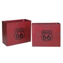 Set 2 Portariviste in metallo bristol rosso 