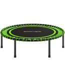 Trampolino Elastico Fitness a 36 Corde Ø114x31 cm in Acciaio e PP Verde      