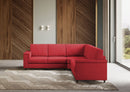Divano Angolare 5 Posti 246x246x85 cm Marrak in Tessuto Rosso