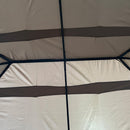 Gazebo da Giardino 4x3m in Acciaio Tende Laterali Cachi