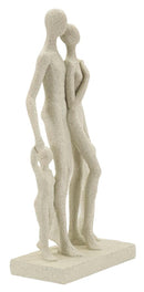 Statuetta Family Stons 16x8x30,5 cm in Resina Crema      
