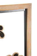 Pannello Legno Girish B 30x2,5x60 cm in Ferro e MDF Marrone e Nero      