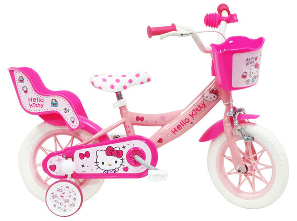 prezzo Bicicletta per Bambine 12" Hello Kitty Freno Caliper e Stabilizzatori in Acciaio Hi-Ten Rosa