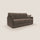 Divano Letto 3 Posti 189x96x96 cm Evans in Tessuto Marrone