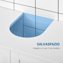 Mobile Sotto Lavabo Bagno 2 Ante 60x30x60 cm in MDF Bianco