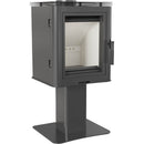 Stufa a Legna 5,5/9KW in Acciaio Flig Orlando Nera