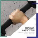 Set 2 in 1 con 2 Manubri Convertibili in Bilanciere Peso Totale 20 kg Nero    