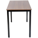 Scrivania da Ufficio in Legno e Struttura in Metallo Noce 120x60x74 cm 