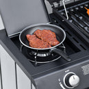 Barbecue a Gas GPL  6 Fuochi 2,8kW con Fornello Laterale Nero