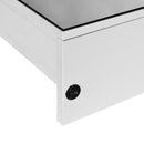 Mobiletto Specchiera da Bagno 2 Ante 1 Ripiano 80x15x60 cm con Luce LED Bianco