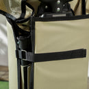 Carrello da Giardino Pieghevole 78L 105x52x70-110 cm in Acciaio Tessuto Oxford e Plastica Cachi