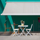 Tenda da Sole Motorizzata 4,5x3m con LED Tessuto Acrilico Kraus Genziana Ecrù