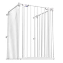 Cancelletto di Sicurezza per Animali Domestici 206x90 cm in Acciaio e Plastica Bianco