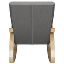 Sedia a Dondolo Poltrona Relax in Cotone Grigio con Schienale Cuscino Ergonomici