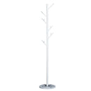 Appendiabiti Attaccapanni da Terra in Acciaio Bianco 35x35x176 cm 