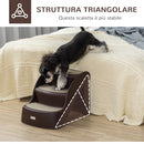 Scaletta per Cani Pieghevole 49x38x38 cm in Polipropilene Marrone