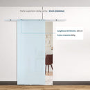 Porta Scorrevole Vetrata 77,5x205 cm Smerigliata 
