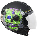Casco Jet per Scooter Visiera Lunga CGM Cancun 107S Nero Opaco 