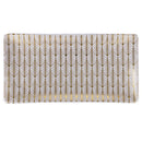Set 3 Vassoi 24,5x12,6x2 cm  in Ceramica VdE Tivoli 1996 Charleston Bianco e Oro