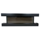 Camino Elettrico da Parete o Incasso Alaro Ultra+ 152x18x52 cm Effetto Fiamma Telecomando in MDF Nero