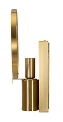 Lampada da Muro Oklan 20x10x29 cm in Vetro e Ferro Oro e Naturale      